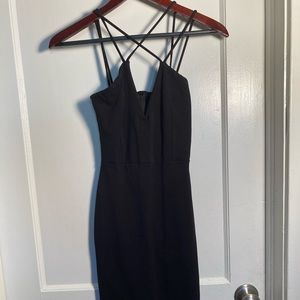 Windsor Cross Front Midi Body-con Dress